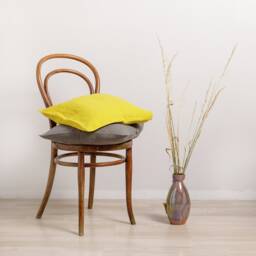 Softened Linen Pillow Cover Stone Washed Accent Cushion - thumbnail 3