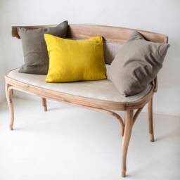 Softened Linen Pillow Cover Stone Washed Accent Cushion - thumbnail 1