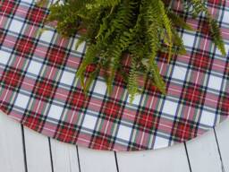 Paid Tree Skirt, Tartan Christmas Skirt