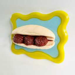 Mini Meatball Sub Wall Hanging Glitter Tray Food Decor - thumbnail 3