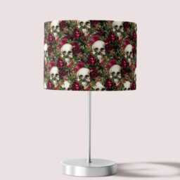 Lampshade Black Red Roses Velvet - Skulls Halloween Witch Gothic Handmade Drum Lamp Shade 25cm 30cm 35cm 40cm 45cm Table Ceiling Lamp - thumbnail 2
