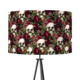 Lampshade Black Red Roses Velvet - Skulls Halloween Witch Gothic Handmade Drum Lamp Shade 25cm 30cm 35cm 40cm 45cm Table Ceiling Lamp - thumbnail 4