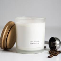 I Love You More Than My Coffee, Valentine Gift For Him, Coffee Lover, But First Funny Candle, Couple Gift, Minimalist