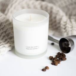 I Love You More Than My Coffee, Valentine Gift For Him, Coffee Lover, But First Funny Candle, Couple Gift, Minimalist - thumbnail 2