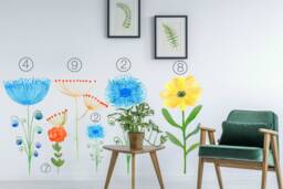 Wall Decal Flower Yellow No.8, Home D??cor, Kitchen Floral Decal, Nursery Decor, Dream Meadow Collection - thumbnail 1
