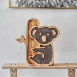 Koala Night Light - Wooden Led Animal Lamp For Nursery Cute Kids Room Decor Baby Shower Gift - thumbnail 2