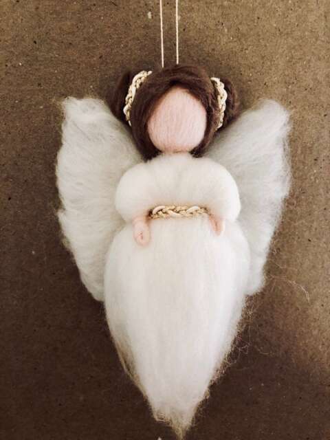 Needle Felted Angel-Fairy Christmas Ornament - image 1