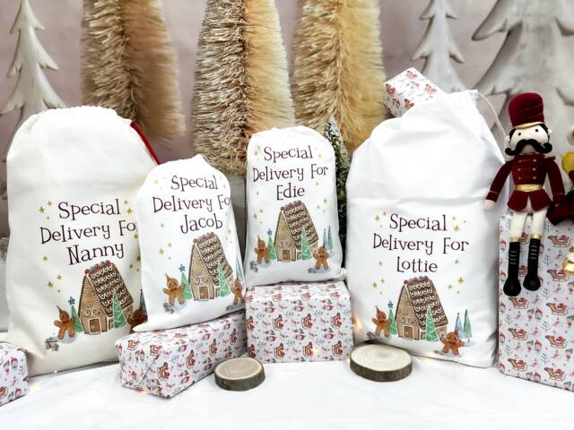 Personalised Christmas Sack, Linen Or Cotton - image 1