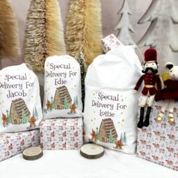 Personalised Christmas Sack, Linen Or Cotton - thumbnail 3