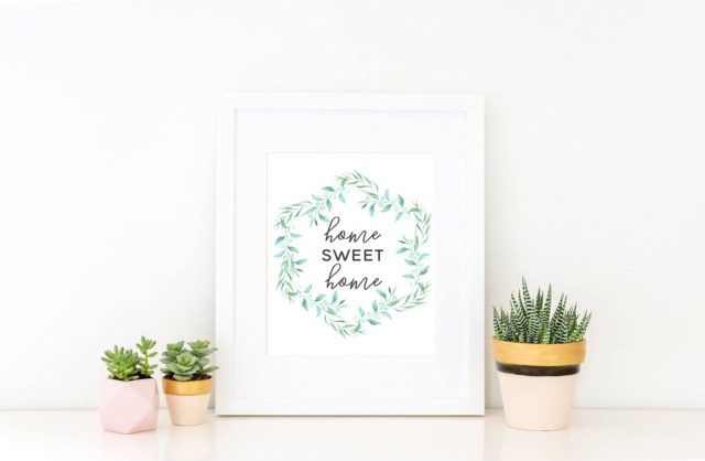 Home Sweet Print, Sign, Digital Instant Download, Printable Wall Art - image 1
