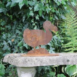 Rusty Metal Dodo Garden Statue, Outdoor Ornament - thumbnail 4