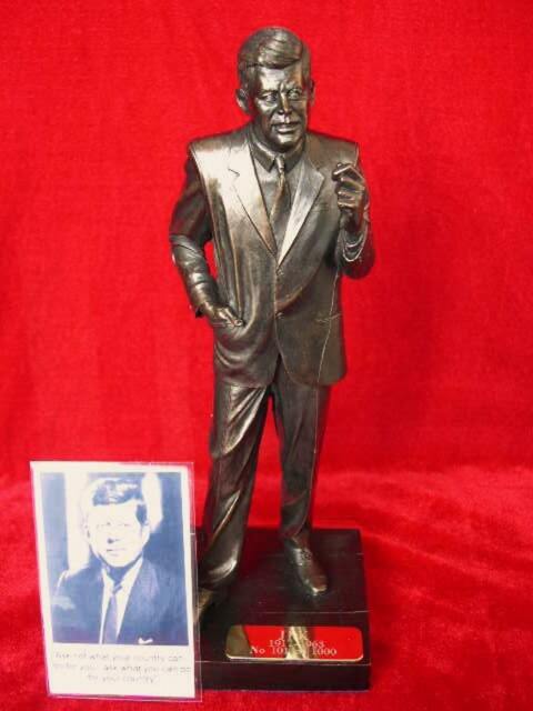 Limited Edition Jfk Bronzed Figurine, Legends Forever, Collectible Memorabilia - image 1