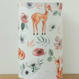 Tube Lamp With Deer & Fawn Motifs, Hot Air Balloons - A Perfect Christmas, Birthday, Or Nursery Gift For Baby Child - thumbnail 3