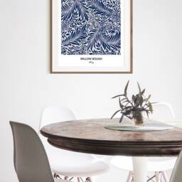 William Morris Print, Art, Exhibition Poster, Floral Art Prints, Navy Art, Nouveau, Wild Flowers, Fast Delivery - thumbnail 3