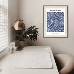 William Morris Print, Art, Exhibition Poster, Floral Art Prints, Navy Art, Nouveau, Wild Flowers, Fast Delivery - thumbnail 2