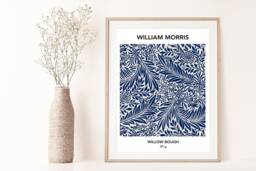 William Morris Print, Art, Exhibition Poster, Floral Art Prints, Navy Art, Nouveau, Wild Flowers, Fast Delivery - thumbnail 1