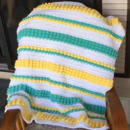 Bobbles & Stripes Baby Blanket Pattern - thumbnail 3