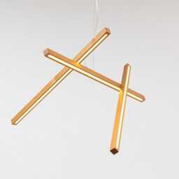 Sculptural Wood Chandelier, Led Loft Pendant, Minimalist Ceiling Light, Modern Kitchen Fixture, Nebula - thumbnail 4