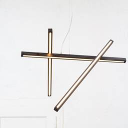 Sculptural Wood Chandelier, Led Loft Pendant, Minimalist Ceiling Light, Modern Kitchen Fixture, Nebula - thumbnail 2