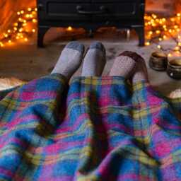 Harris Tweed Callanish Tartan - Luxury Large Pure Wool Throw Blanket 150x200cm/59x79 - thumbnail 3