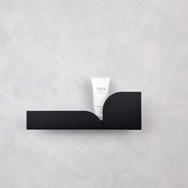 Black Metal Wall Shelf Bauhaus I Wall Mounted Shelves For Bathroom, Home Office Shaving More Colors
