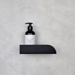 Black Metal Wall Shelf Bauhaus I Wall Mounted Shelves For Bathroom, Home Office Shaving More Colors - thumbnail 3