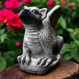 Concrete Gargoyle Statue Dragon Griffin Sculpture Mythical Creature Figurine Gothic Garden Ornament Stone Medieval Yard Decor Gift - thumbnail 3