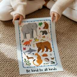 Be Kind To All Kinds - Children's Prints Home Decor Unframed Print - thumbnail 2