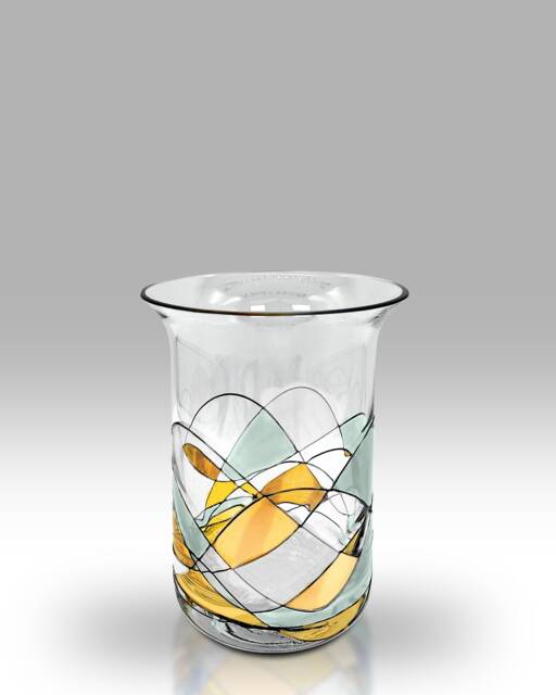 Gold Mosaic - Hand Posy 14cm Vase By Nobile Glassware