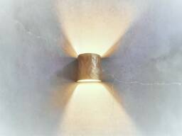 Handmade Gold Ceramic Wall Sconce Diamond Cut Led Light