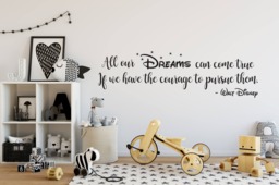 Inspirational Quote Wall Decal, All Our Dreams, Home Decor - thumbnail 1