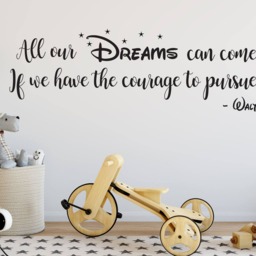 Inspirational Quote Wall Decal, All Our Dreams, Home Decor - thumbnail 2