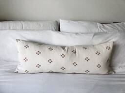 Woven Bolster Pillow Cover, Earth Tones, Ikat Cushion