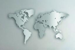 Metal World Map, Wall Decor, Art, World Map, Christmas Gift, Map Art, Art, 2022, New Year Gift - thumbnail 1