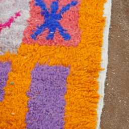 Vibrant Moroccan Beni Ourain Rug - Handwoven Wool With Bold Geometric Patterns - thumbnail 4