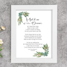 Personalised Mother Of Bride/Groom Poem Print - Wedding Thank You Gift - thumbnail 3