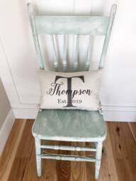 Personalized Last Name Linen Pillow Cover Farmhouse Decor - thumbnail 1