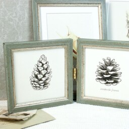 Hinged Double 4x4 Inch Pale Grey-Green & Silver Frame Desktop/Bureau Photo For Family Photos, Birthday, Anniversary, Wedding Gifts - thumbnail 3