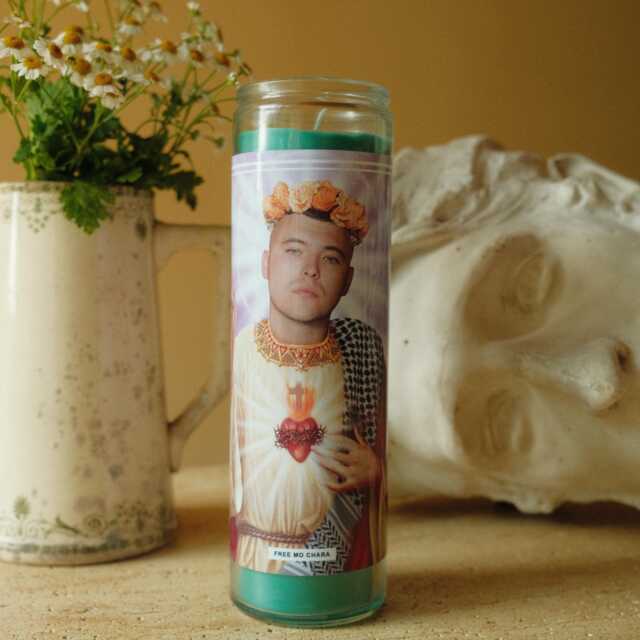 Saint Mo Chara Prayer Candle Scented Vegan Soy Wax, 120Hr Burn - image 1