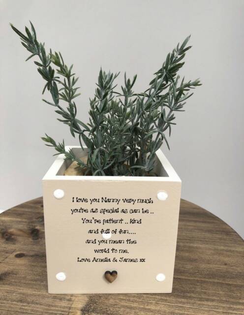 Nana Personalised Flower/Plant Pot Gift Nana Granny Nan Nannie Grandma Gran Nanna Or Any Name. Shabby Chic Style Birthday Christmas Etc - image 1