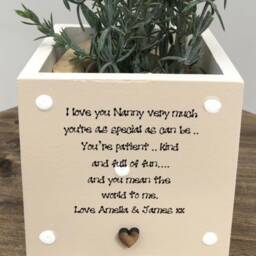 Nana Personalised Flower/Plant Pot Gift Nana Granny Nan Nannie Grandma Gran Nanna Or Any Name. Shabby Chic Style Birthday Christmas Etc - thumbnail 2