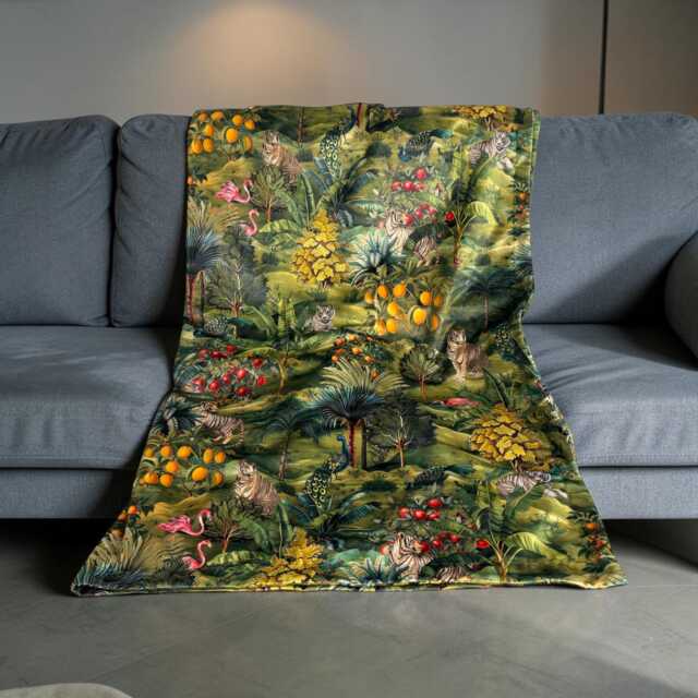Double Sided Royal Garden Velvet Throw - image 1