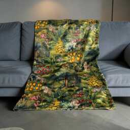 Double Sided Royal Garden Velvet Throw - thumbnail 1