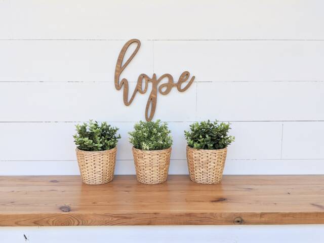 Wooden Hope Sign Birch Wood Cutout, Wall Decor - image 1