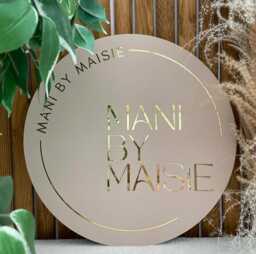 30cm Custom Acrylic Business Logo Sign - Salon Wall Decor, Vinyl Lettering - thumbnail 1