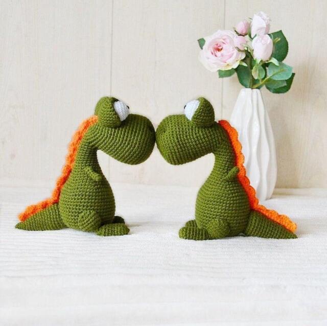 Personalized Crochet Dragon Plush Handmade Dinosaur Stuffed Animal - image 1
