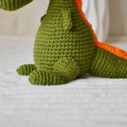 Personalized Crochet Dragon Plush Handmade Dinosaur Stuffed Animal - thumbnail 4