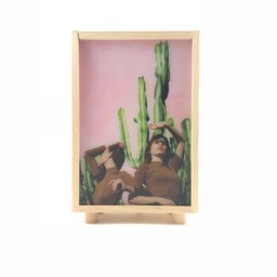 Lightbox, Light Box, Special Gift, Warm Nigh Light, Bedside Table Lamp, Pinewood Lightbox, Art Collage, Led #austin - thumbnail 2
