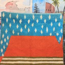 Colorful Moroccan Rug, Custom Fabulous Boujad Azilal Abstract Multicolored Carpet, Handmade Bohemian Rug - thumbnail 3