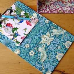 William Morris A4 Clip Board - Strawberry Thief Petite Teal, Handmade England - thumbnail 3